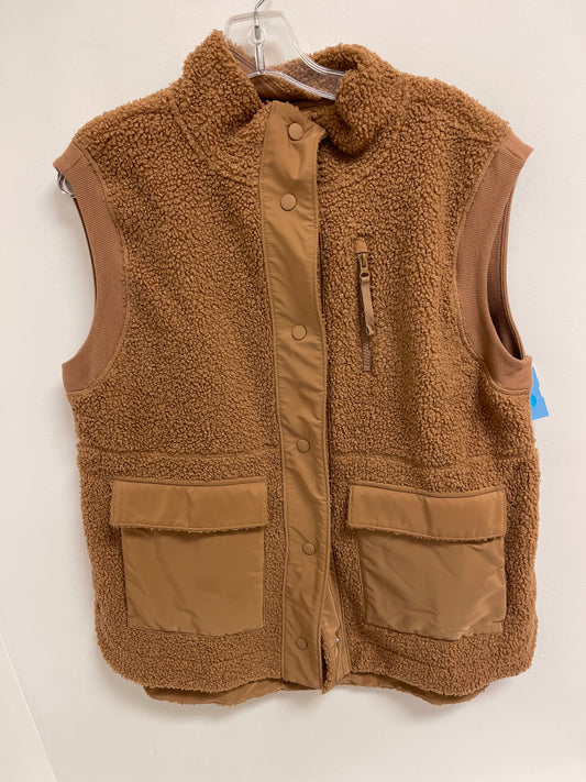 Vest Faux Fur & Sherpa By Flx In Tan, Size: M