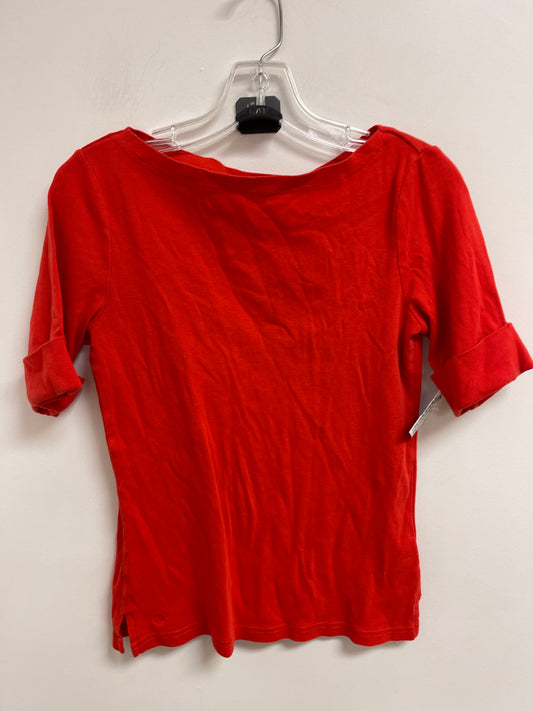 Top Short Sleeve By Lauren By Ralph Lauren In Orange, Size: M