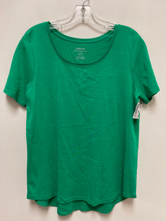 Top Short Sleeve By Chicos In Green, Size: L