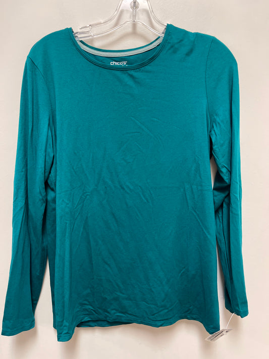 Top Long Sleeve By Chicos In Teal, Size: M