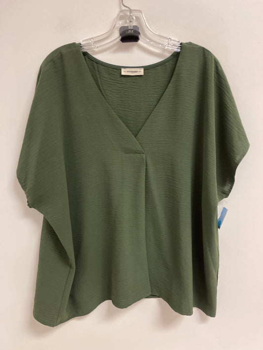 Top Short Sleeve By Ee Some In Green, Size: M