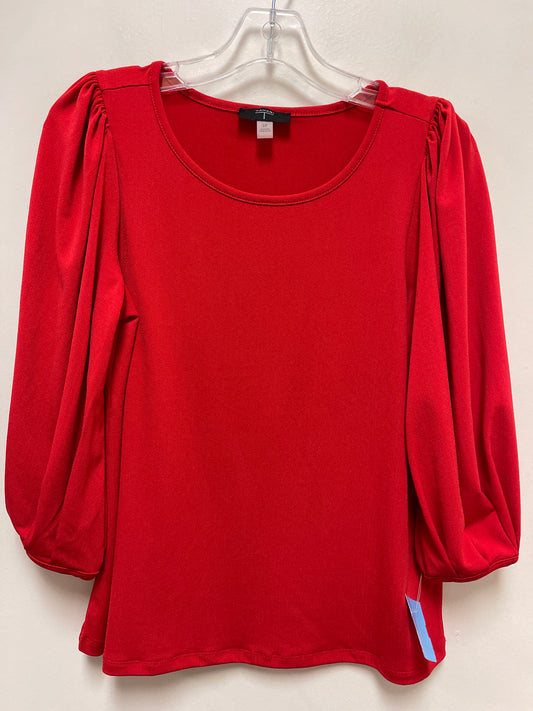 Top Long Sleeve By Tahari By Arthur Levine In Red, Size: S