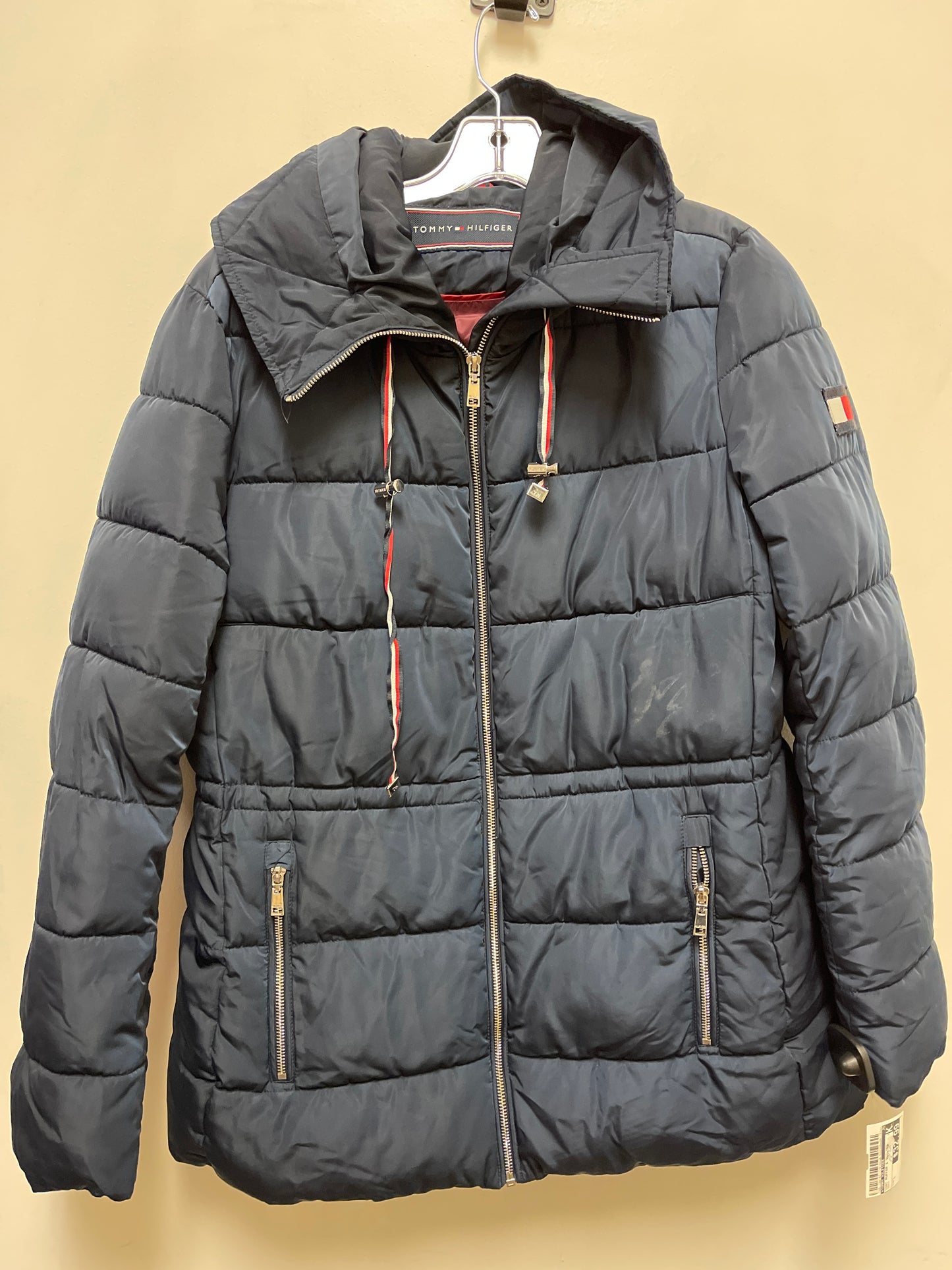 Coat Puffer & Quilted By Tommy Hilfiger In Navy, Size: L