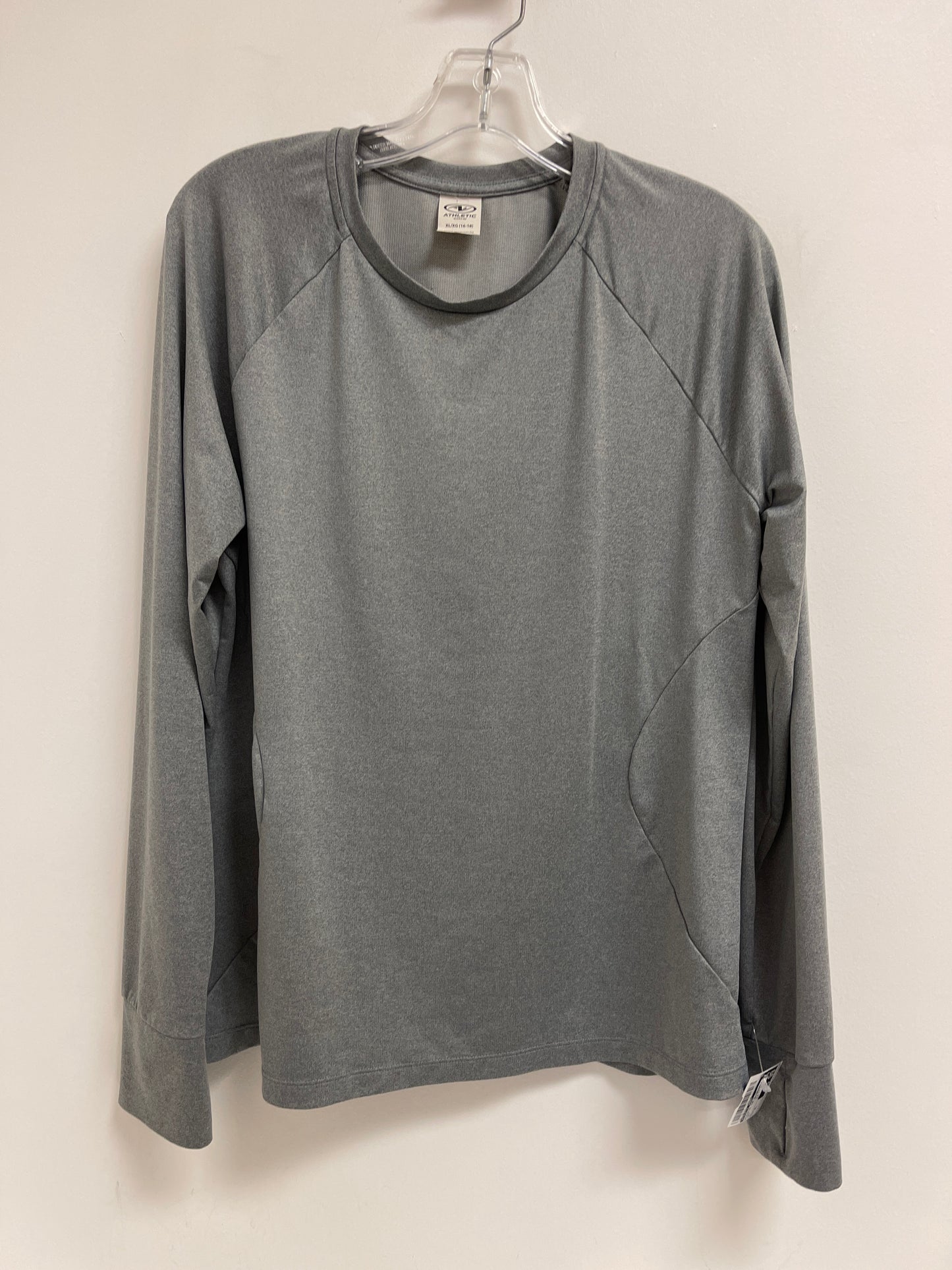 Athletic Top Long Sleeve Crewneck By Athletic Works In Grey, Size: Xl