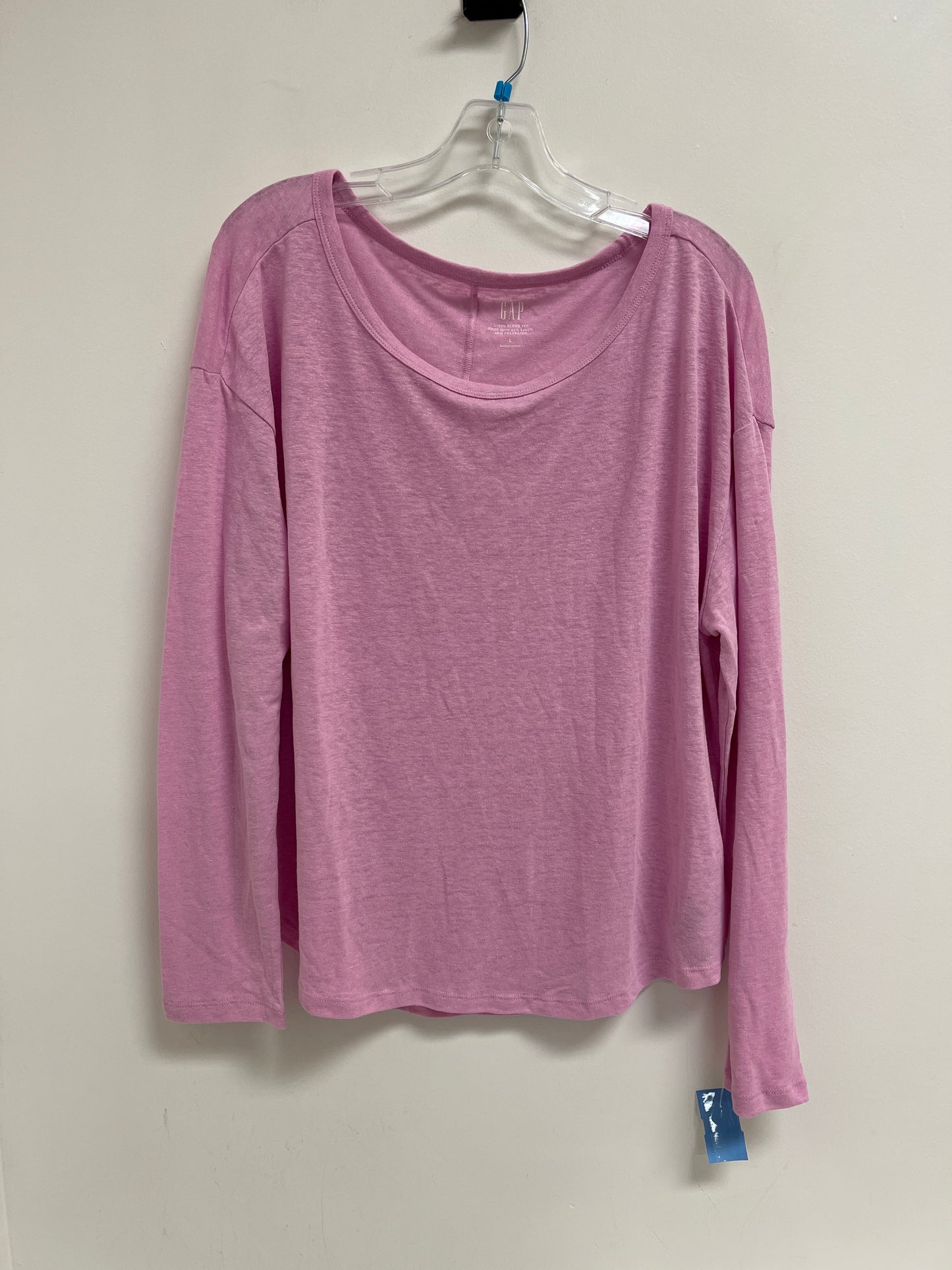 Top Long Sleeve By Lapis In Pink, Size: L