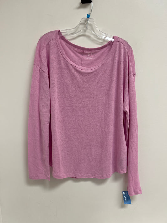 Top Long Sleeve By Lapis In Pink, Size: L