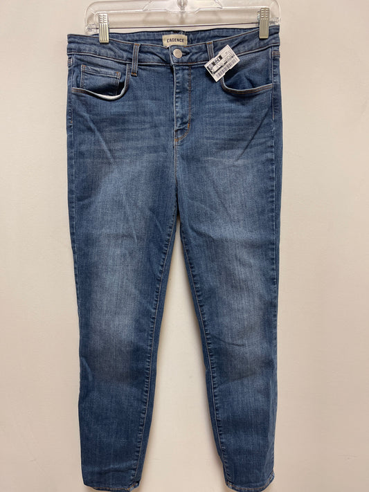 Jeans Skinny By L Agence In Blue Denim, Size: 10