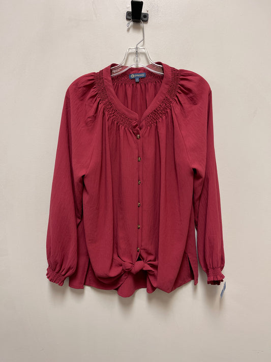 Top Long Sleeve By Democracy In Red, Size: L