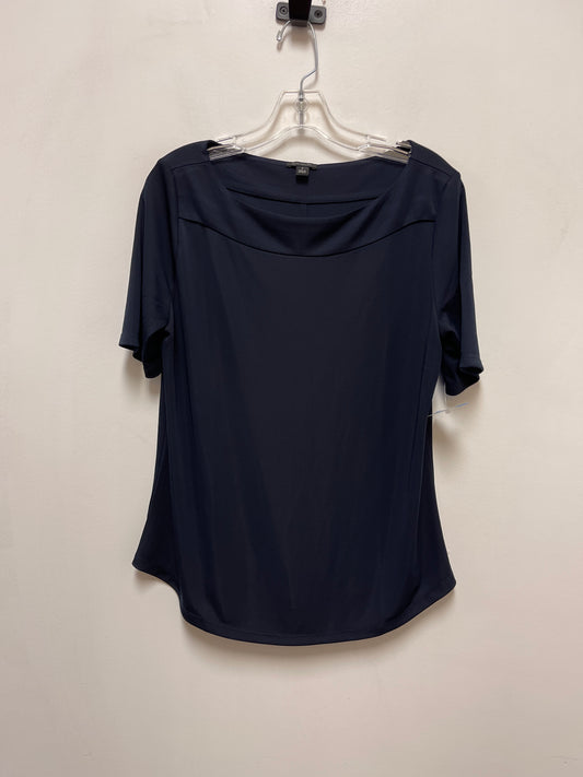 Top Short Sleeve By Ann Taylor In Navy, Size: M