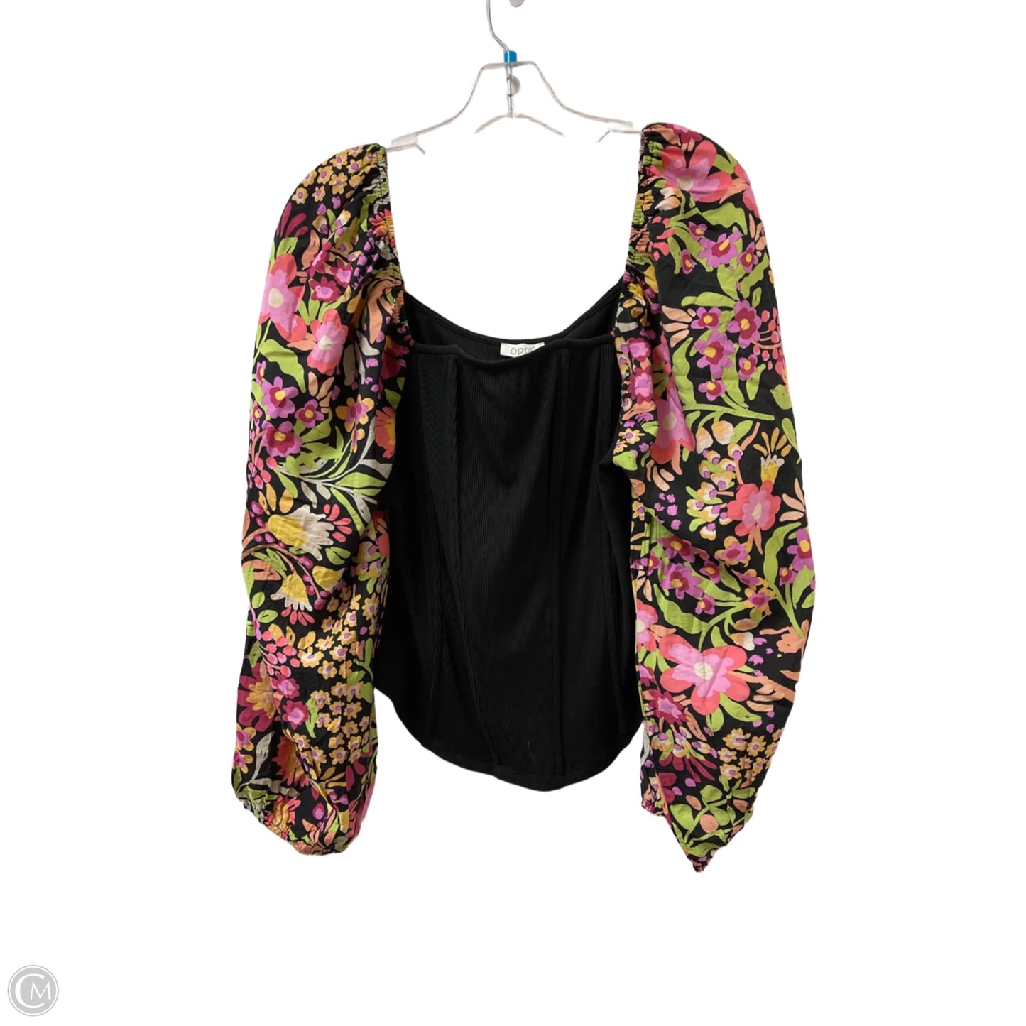 Top Long Sleeve By Oddi In Floral Print, Size: 2x