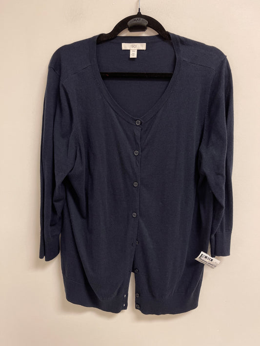 Sweater Cardigan By 1901 In Navy, Size: 2x