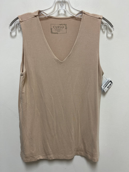 Top Sleeveless By Cupio In Tan, Size: M