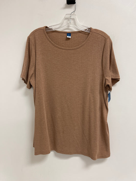 Top Short Sleeve By Old Navy In Tan, Size: L