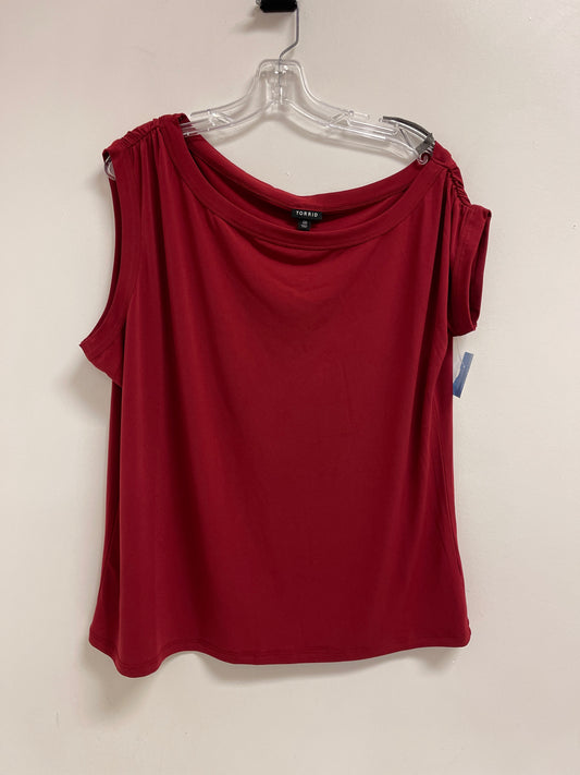 Top Sleeveless By Torrid In Red, Size: L