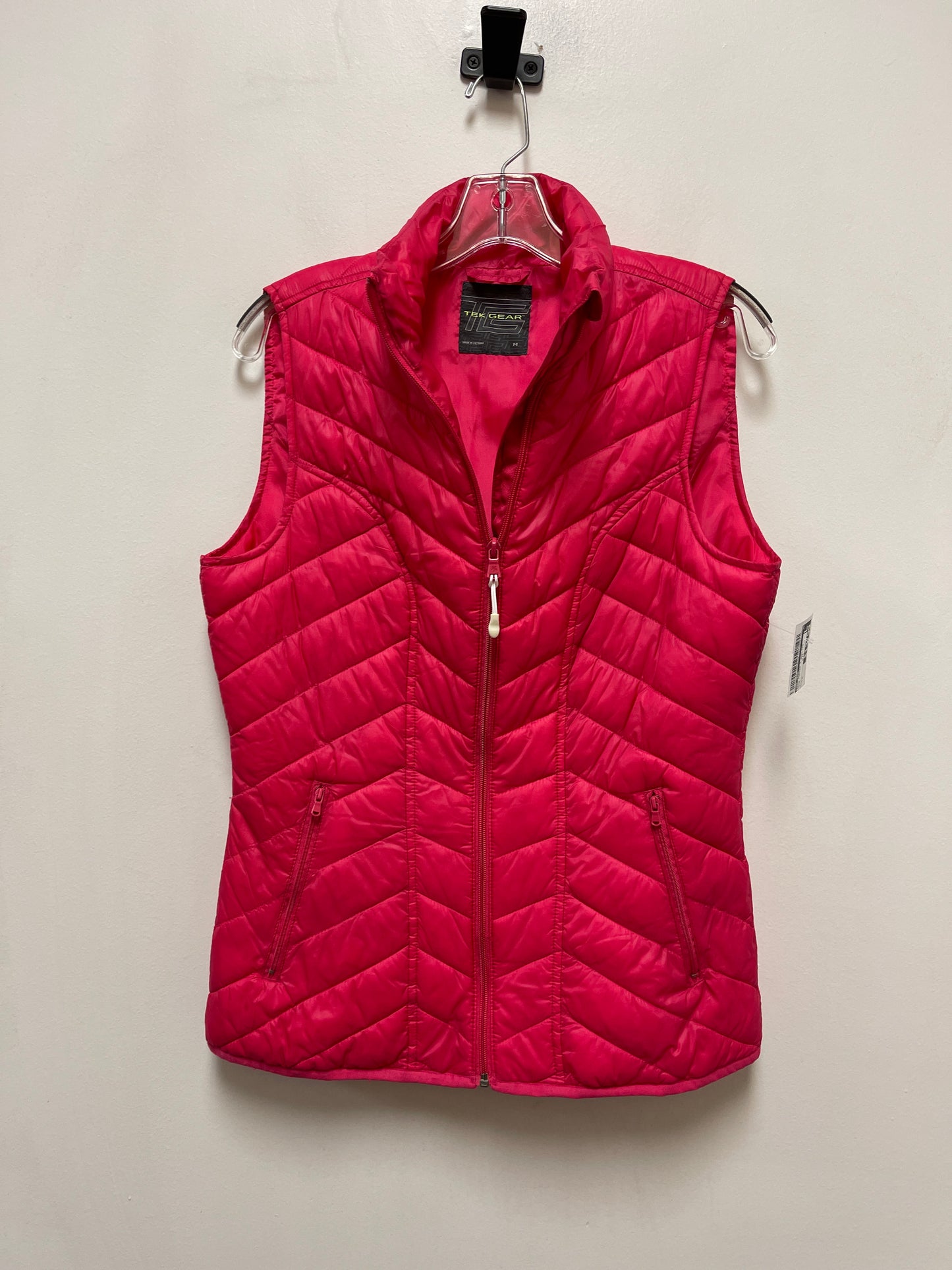 Vest Puffer & Quilted By Tek Gear In Pink, Size: M