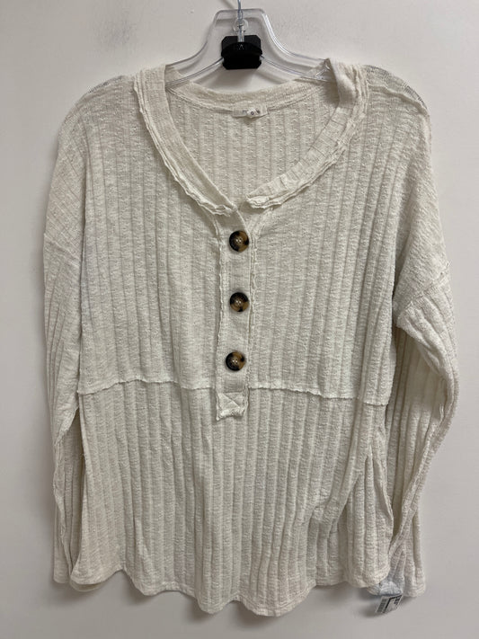 Top Long Sleeve By Maurices In White, Size: S