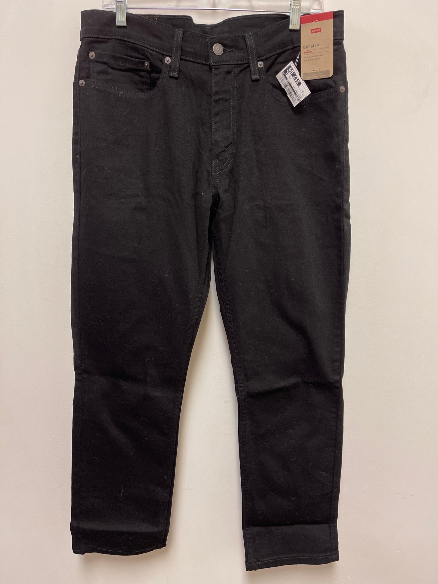 Jeans Straight By Levis In Black, Size: 18