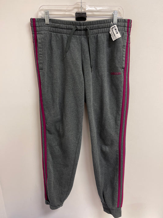 Athletic Pants By Adidas In Grey, Size: L