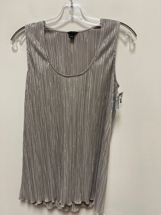 Top Sleeveless By Ann Taylor In Silver, Size: S