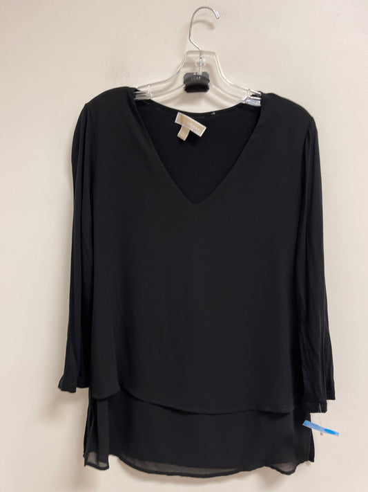 Top Long Sleeve By Michael By Michael Kors In Black, Size: M