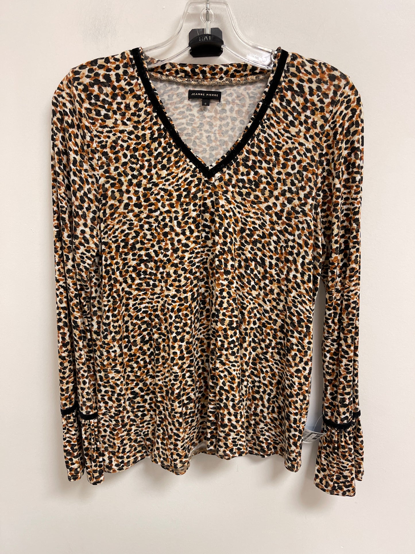 Top Long Sleeve By Jeanne Pierre In Animal Print, Size: S