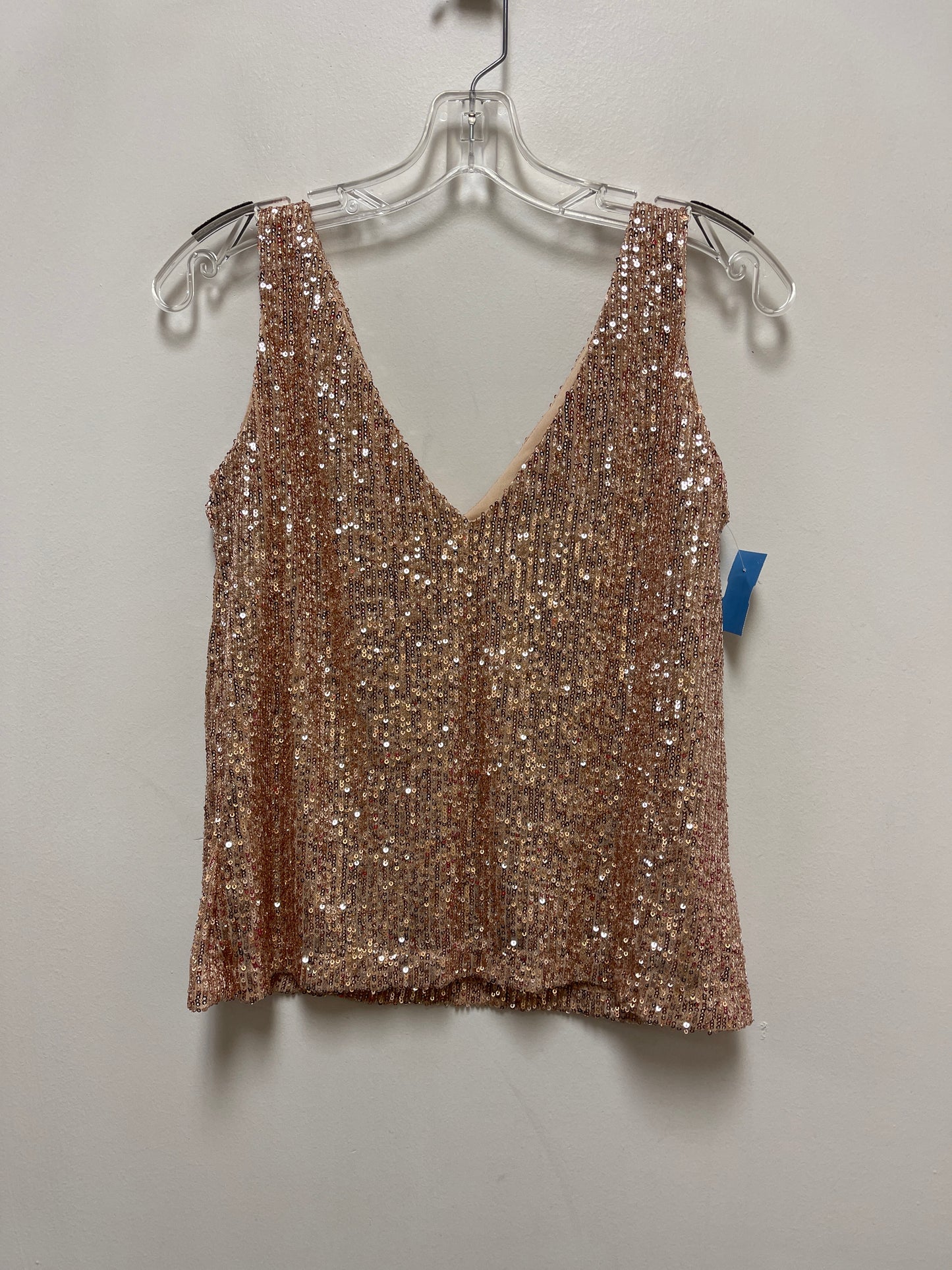 Top Sleeveless By Shinestar In Gold, Size: S