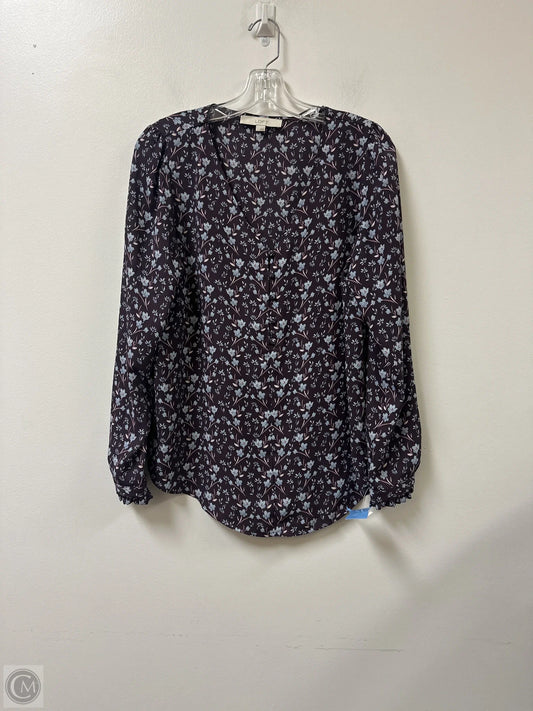 Top Long Sleeve By Loft In Purple, Size: S