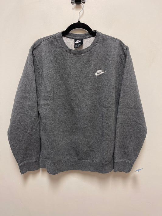 Athletic Sweatshirt Crewneck By Nike Apparel In Grey, Size: M