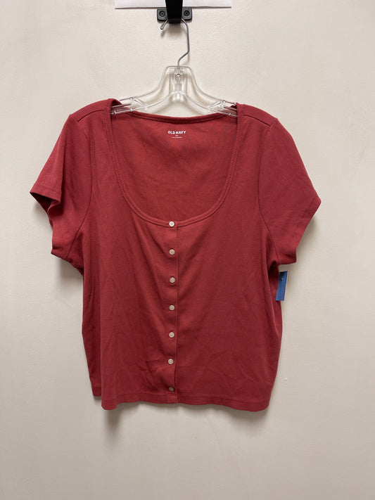 Top Short Sleeve By Old Navy In Red, Size: 2x