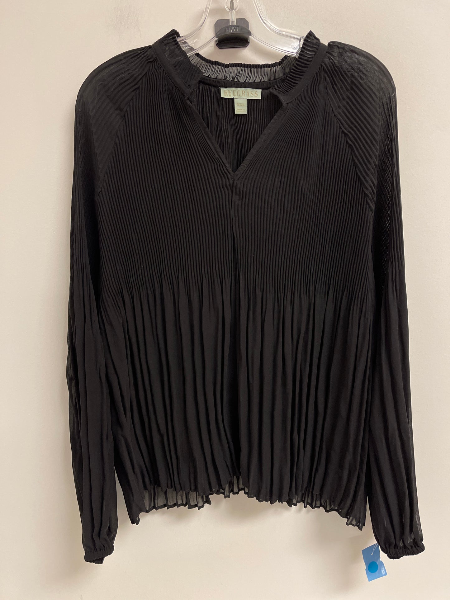 Top Long Sleeve By Clothes Mentor In Black, Size: 2x