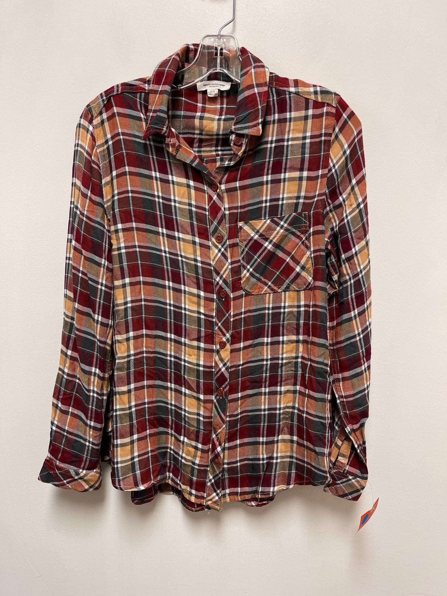 Blouse Long Sleeve By Beachlunchlounge In Red, Size: S