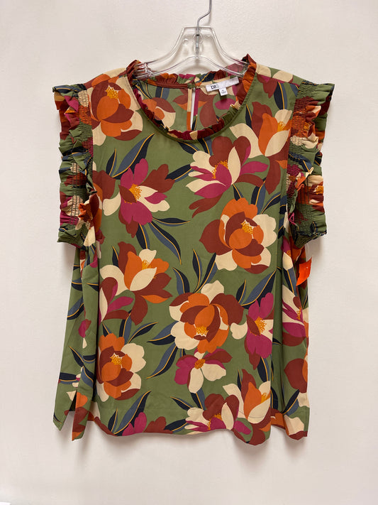 Top Sleeveless By Dr2 In Floral Print, Size: Xl