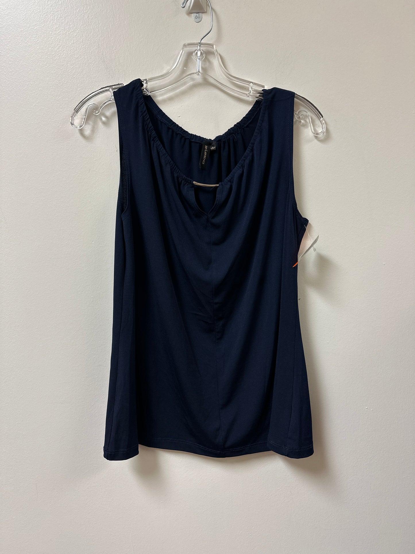 Top Sleeveless By Susan Lawrence In Navy, Size: L