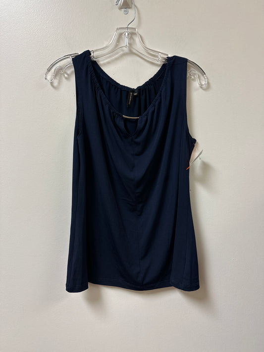 Top Sleeveless By Susan Lawrence In Navy, Size: L