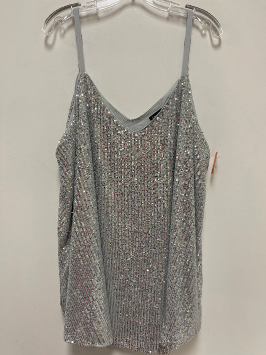 Top Sleeveless By Torrid In Silver, Size: 3x