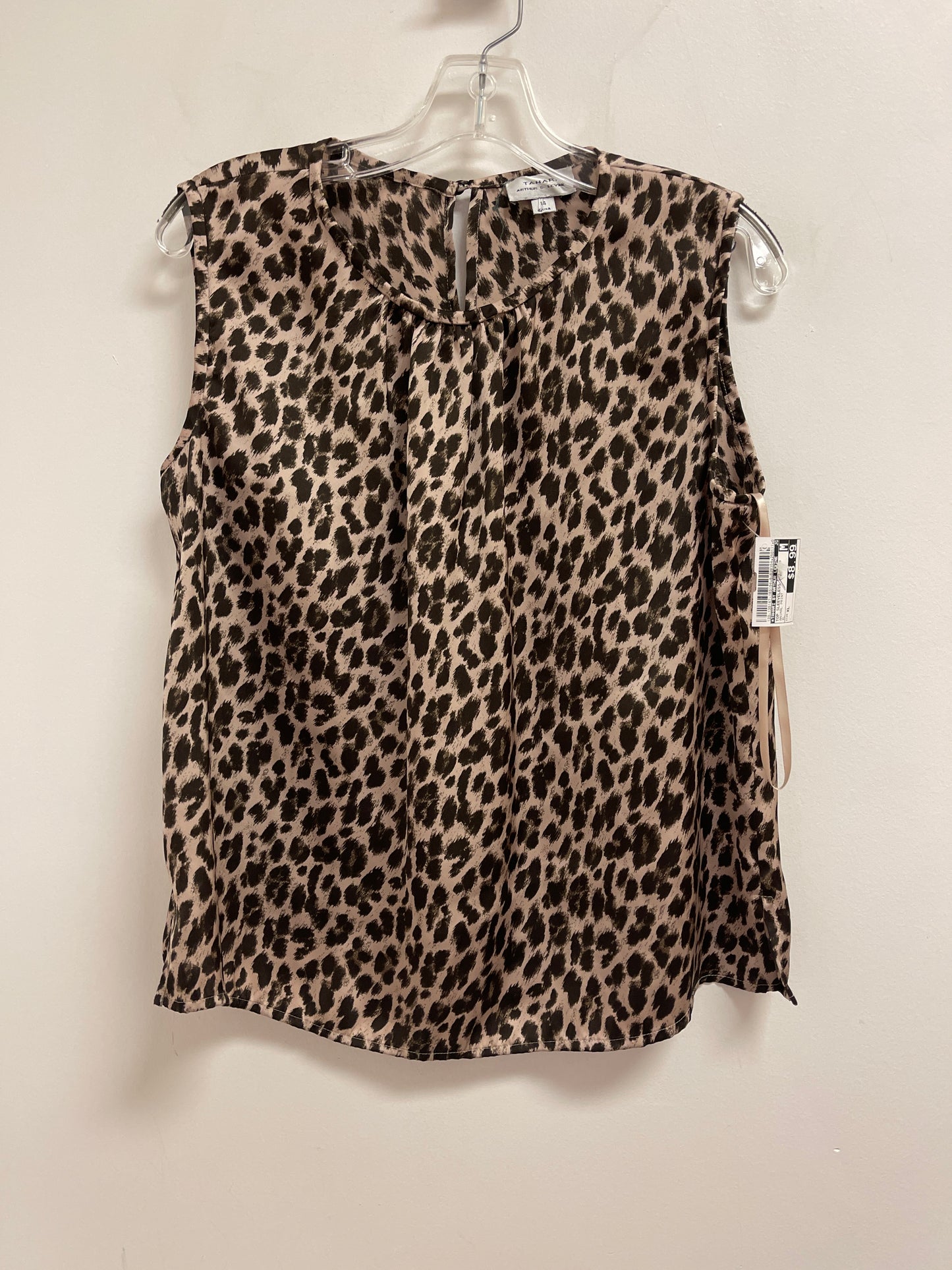 Top Sleeveless By Tahari By Arthur Levine In Animal Print, Size: Xl