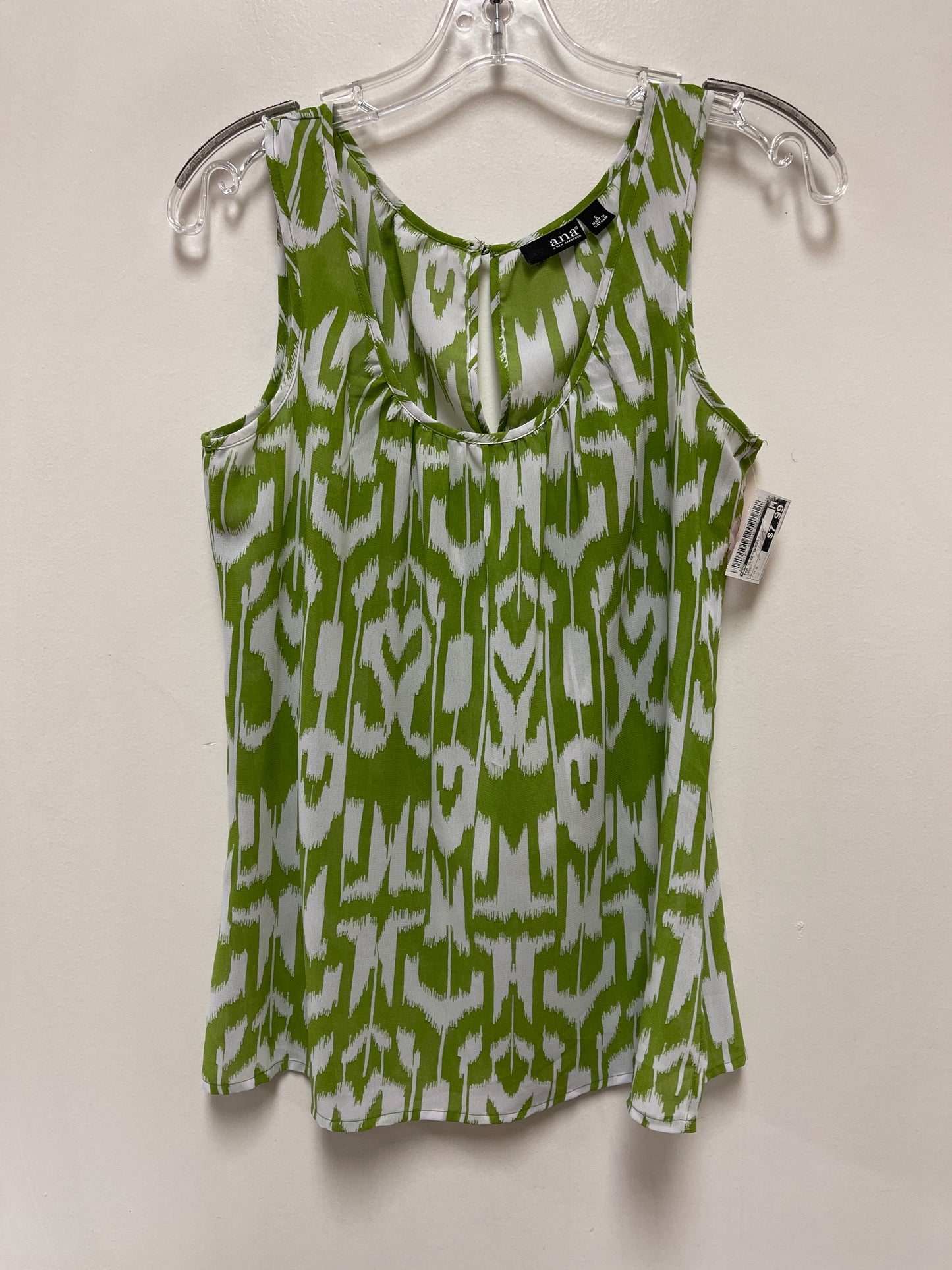 Top Sleeveless By Ana In Green, Size: S