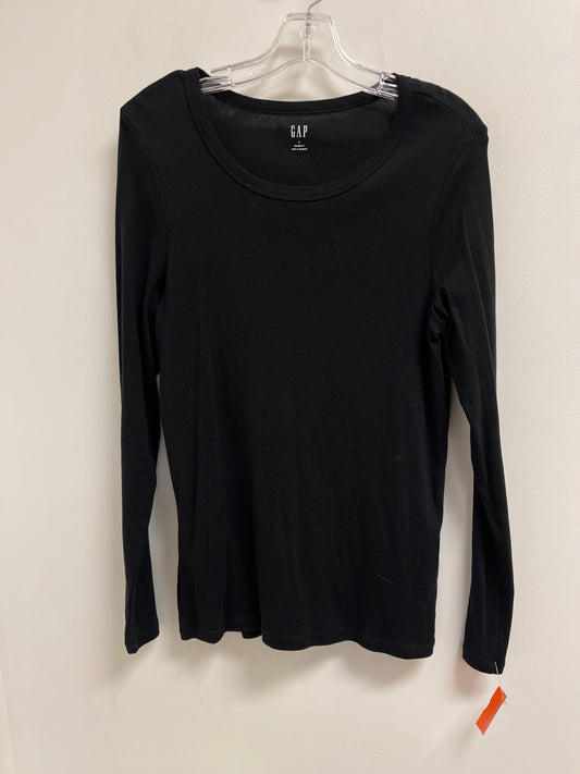 Top Long Sleeve By Gap In Black, Size: L