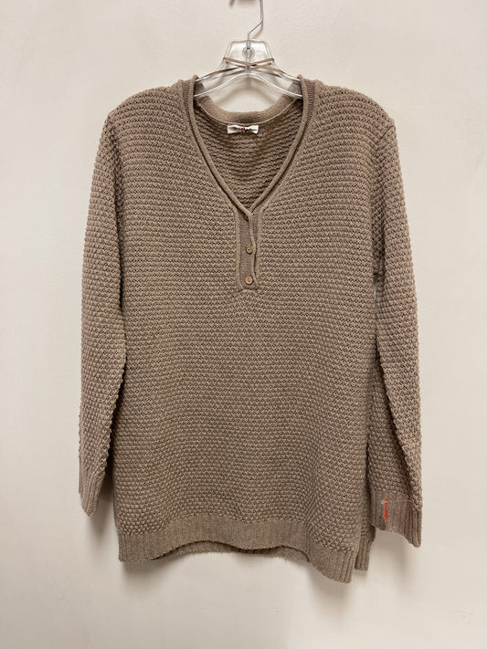 Tunic Long Sleeve By Clothes Mentor In Tan, Size: M