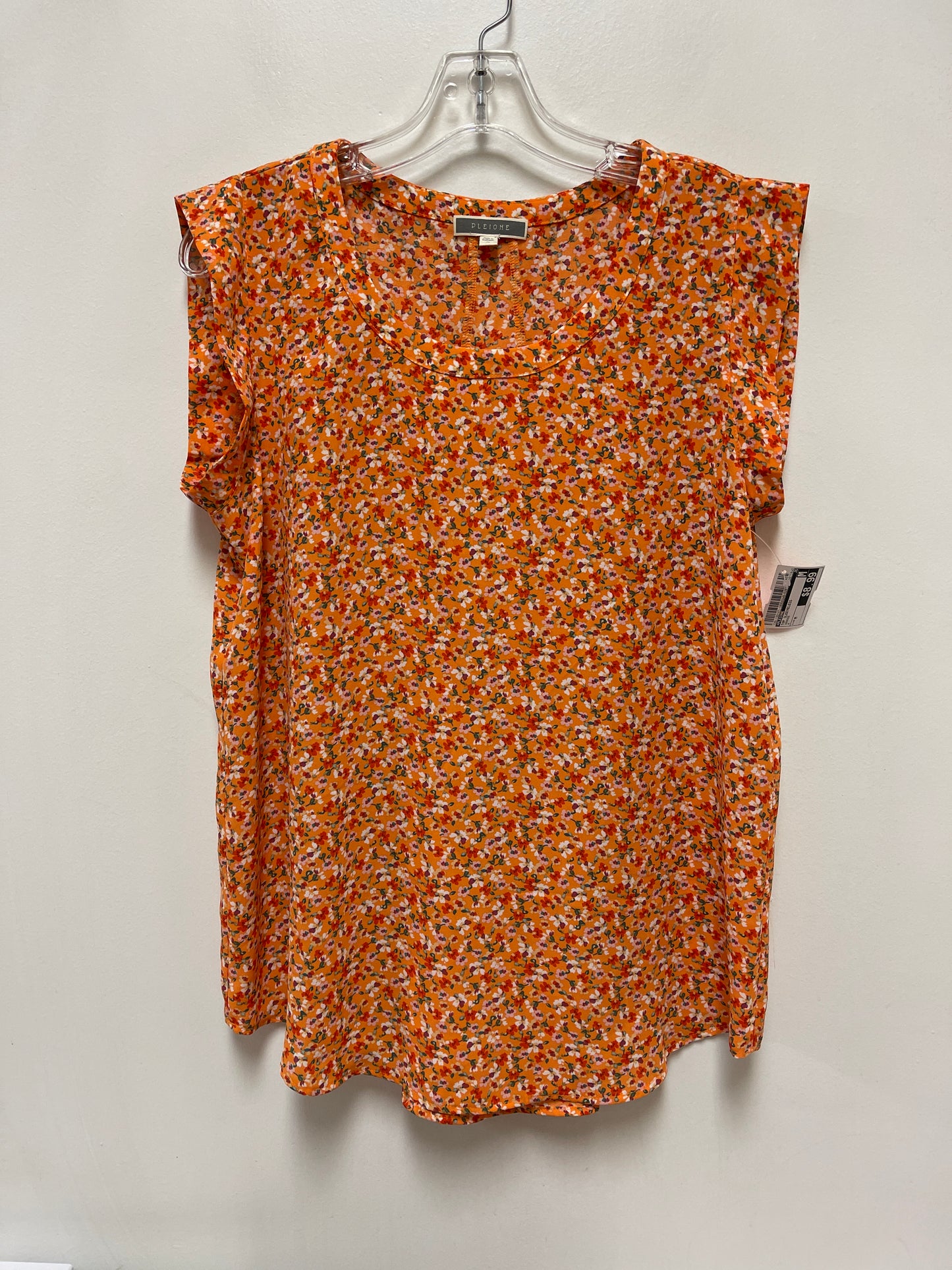 Top Sleeveless By Pleione In Orange, Size: M