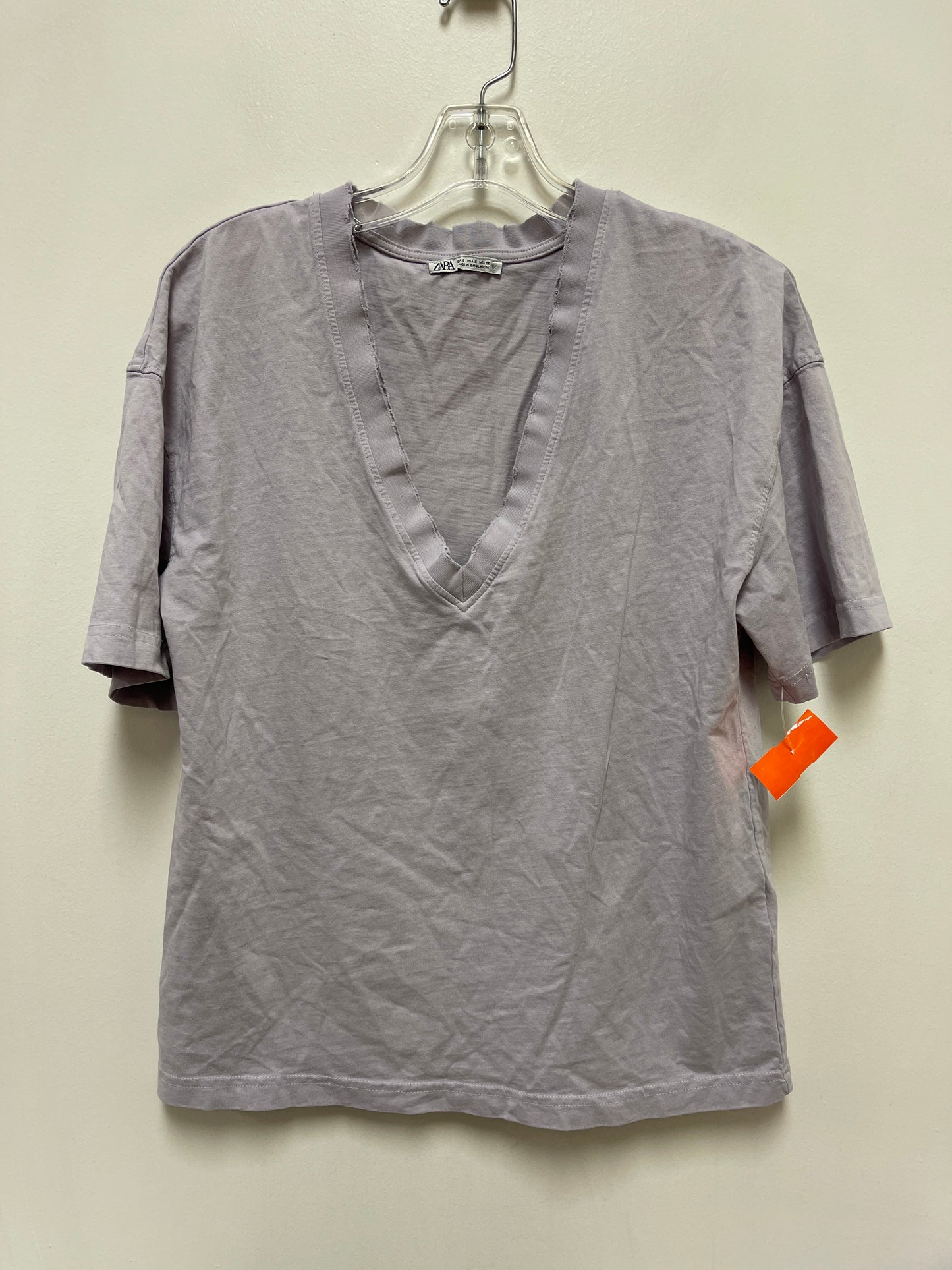 Top Short Sleeve By Zara In Purple, Size: S