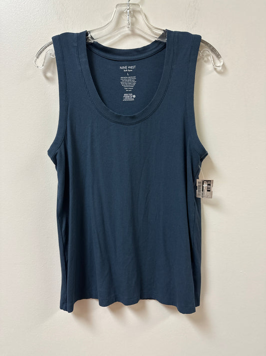 Top Sleeveless By Nine West In Navy, Size: L