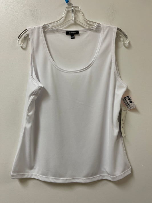 Top Sleeveless By Elementz In White, Size: L