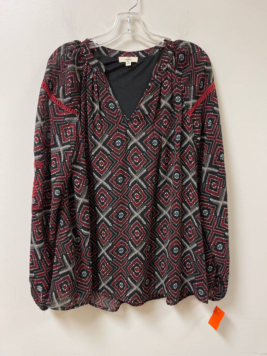 Top Long Sleeve By Entro In Red, Size: S