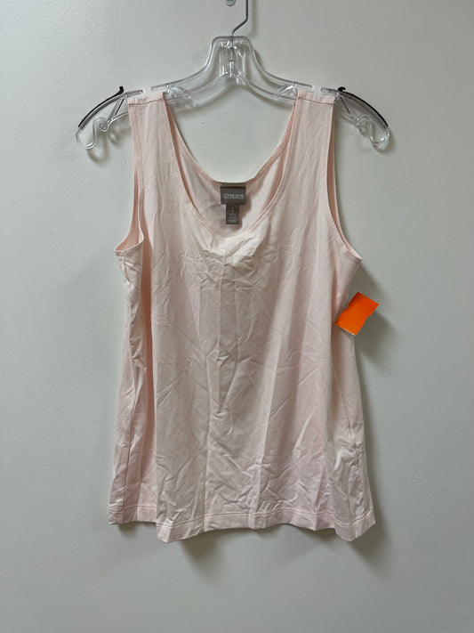 Top Sleeveless By Chicos In Pink, Size: M