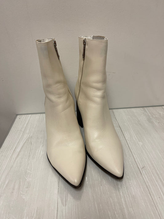 Boots Ankle Heels By Blondo In Cream, Size: 10