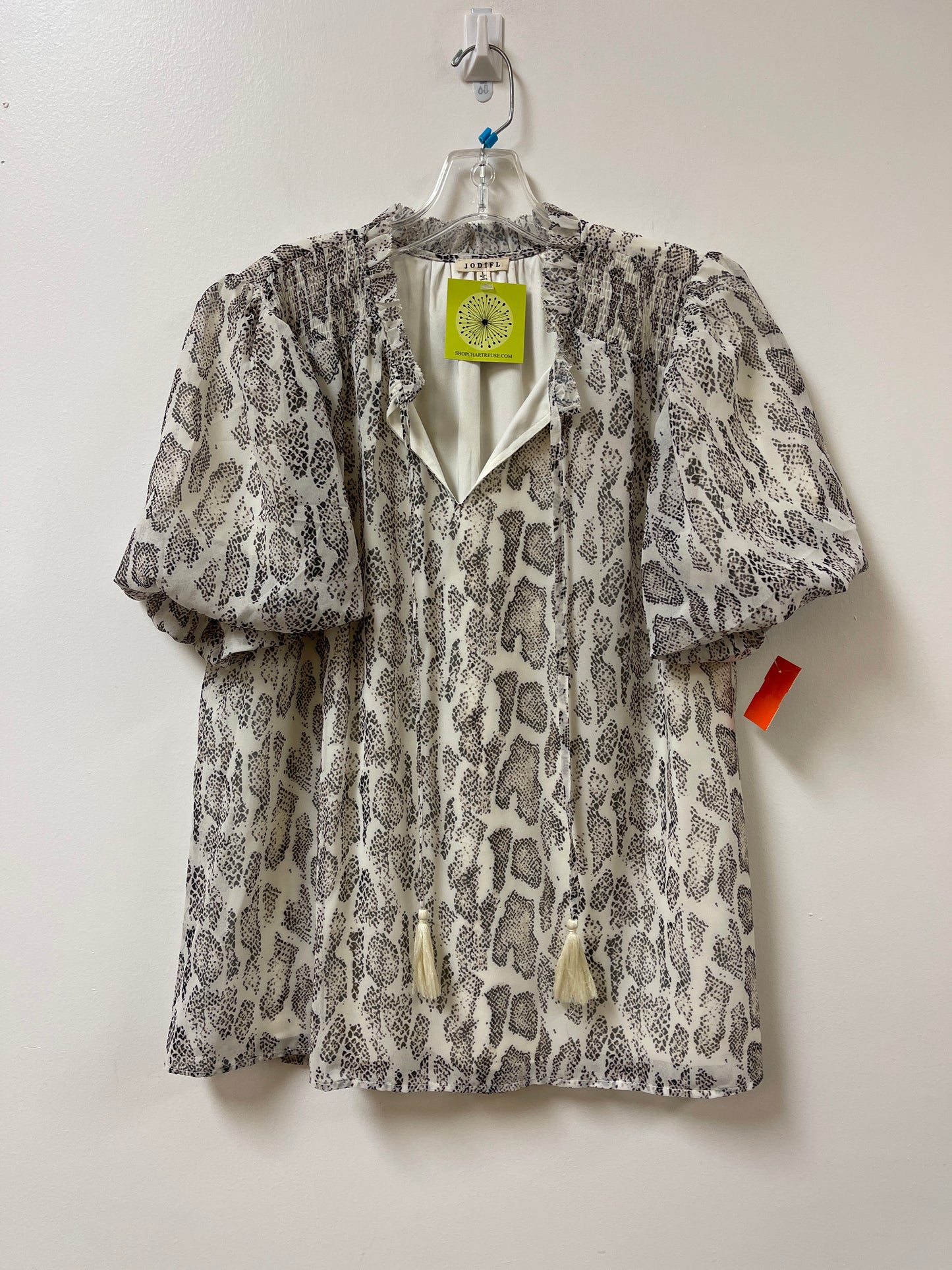 Tunic Short Sleeve By Jodifl In Snakeskin Print, Size: L