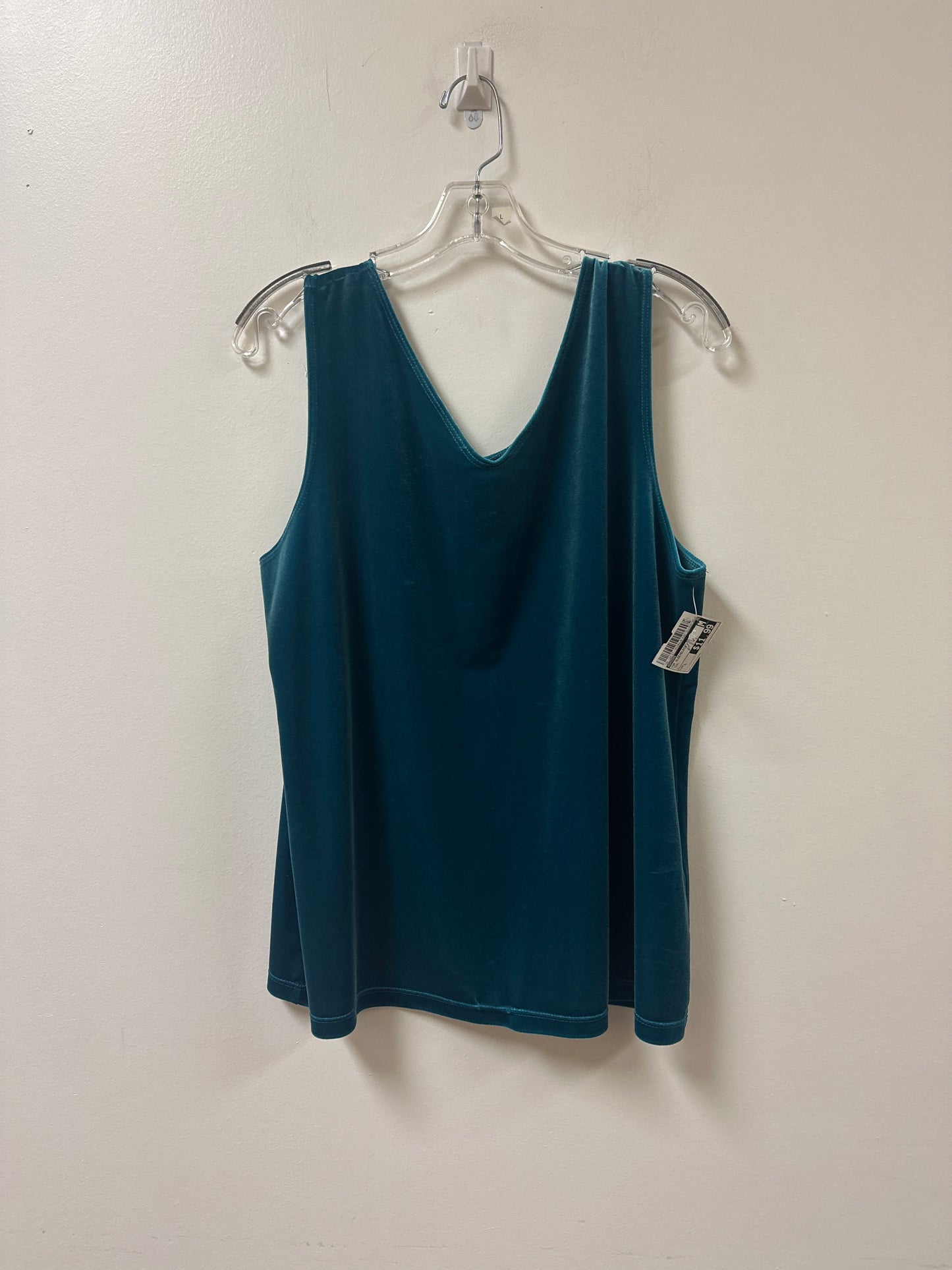 Top Sleeveless By Chicos In Teal, Size: L