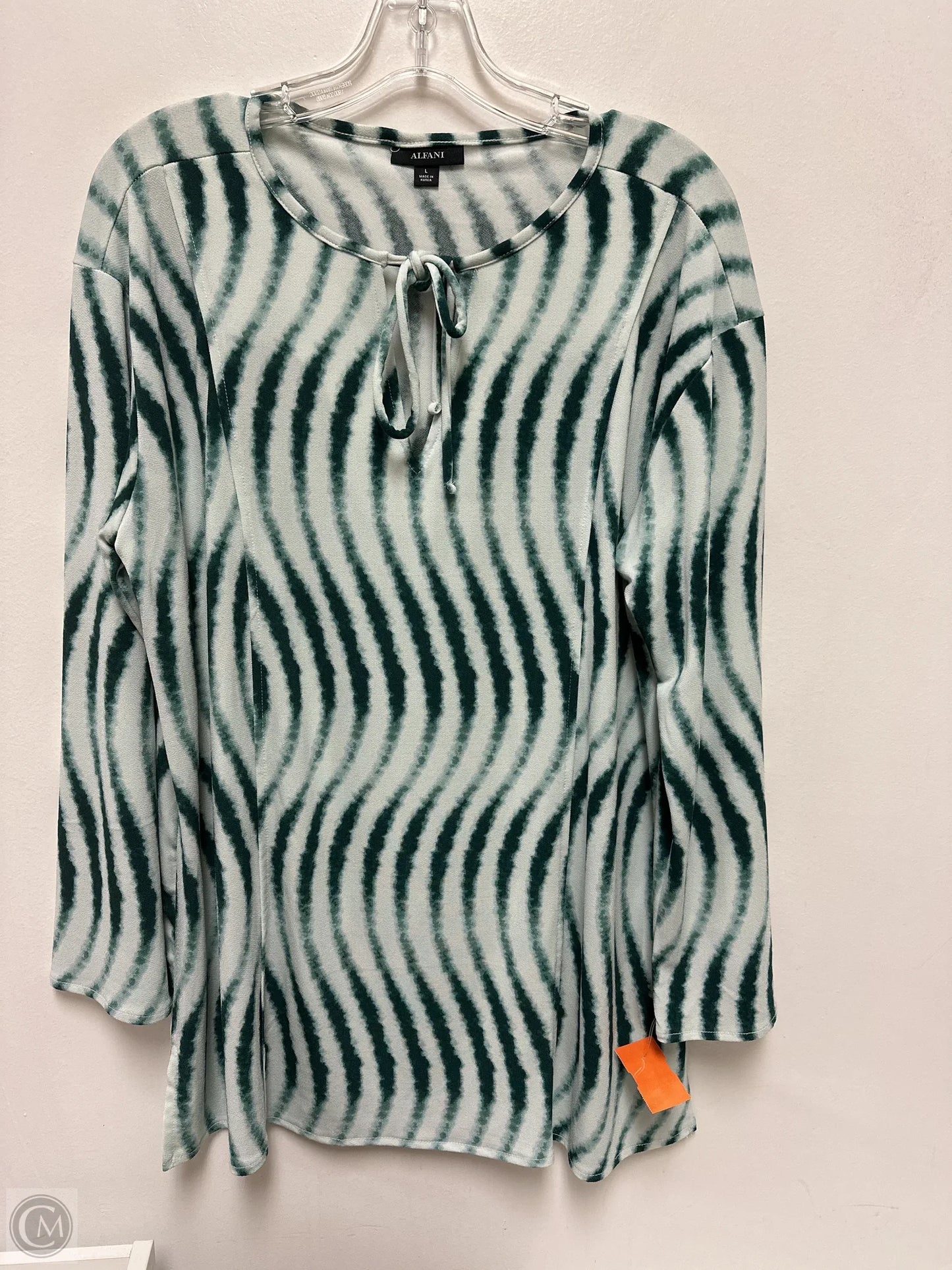 Top Long Sleeve By Alfani In Green, Size: L