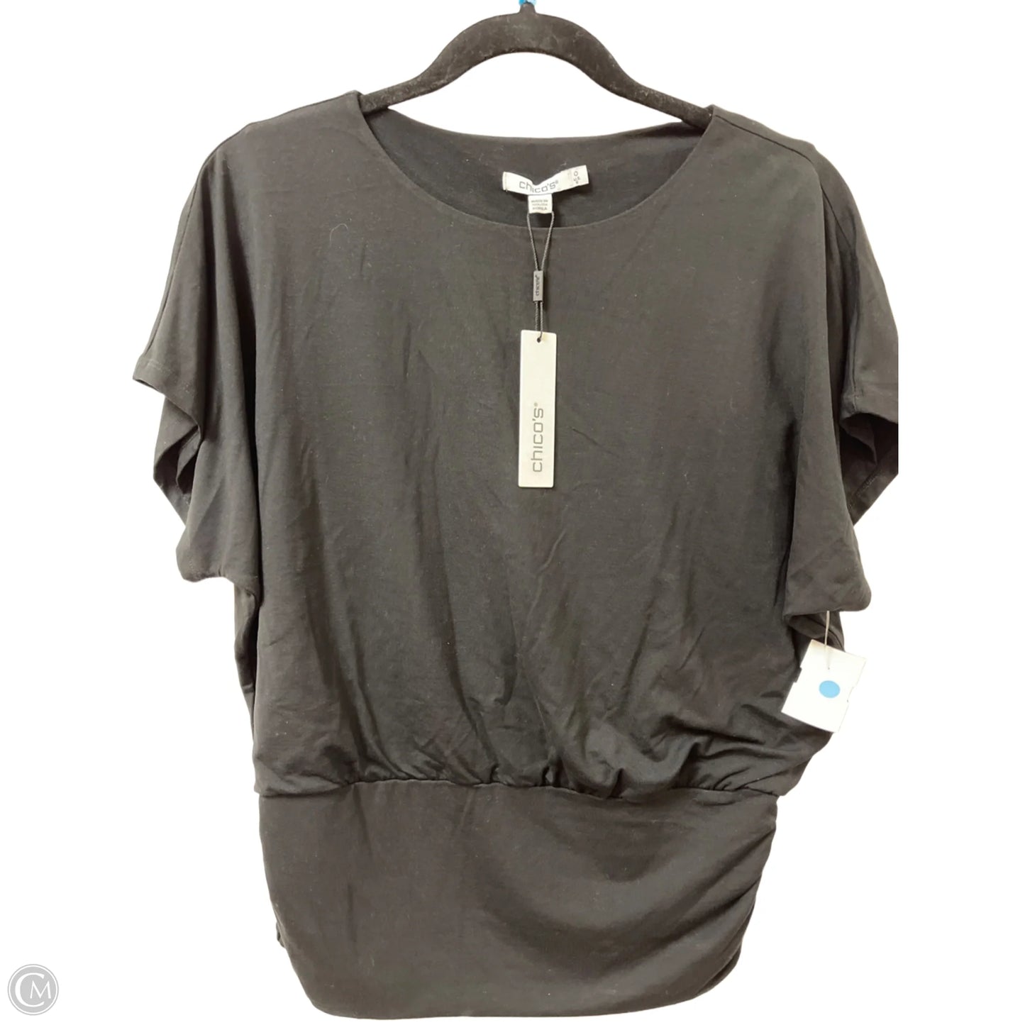 Top Short Sleeve By Chicos In Black, Size: S